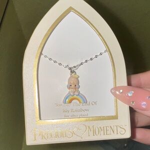Precious Moments Silver Plated Rainbow Pendant necklace